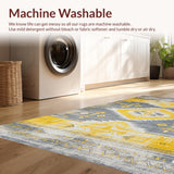 Chic Yellow and Grey Geometric Fusion(Gray)