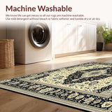 Luxe Medallion Runner With Ornamental Arabesque Design(Beige)