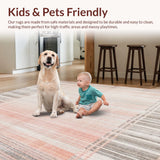 Ultra Soft Area Rug, Non Slip, Stain Resistant, Washable Area Rugs for Living Room, Bedroom, Modern Geometric Runner Floor(Gray)