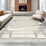 Ultra Soft Area Rug, Non Slip, Stain Resistant, Washable Area Rugs for Living Room, Bedroom, Modern Monochrome Print Runner Boho Grey Beige Style(Gray)