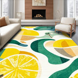 Ultra Soft Area Rug, Non Slip, Stain Resistant, Washable Area Rugs for Living Room, Bedroom, Tropical Surfboard, Artistic Palm and Wave Pattern(Yellow)
