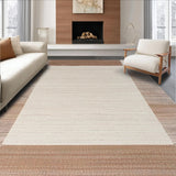 Ultra Soft Area Rug, Non Slip, Stain Resistant, Washable Area Rugs for Living Room, Bedroom, Elegant Natural Fiber Composition(Beige)