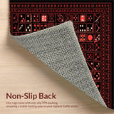Ultra Soft Area Rug, Non Slip, Stain Resistant, Washable Area Rugs for Living Room, Bedroom, Unique Gaming-Inspired Graphic Layout(Black)