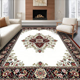 Ultra Soft Area Rug, Non Slip, Stain Resistant, Washable Area Rugs for Living Room, Bedroom, Contemporary Bold Flower Aesthetic(Red)
