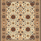 Ultra Soft Area Rug, Non Slip, Stain Resistant, Washable Area Rugs for Living Room, Bedroom, Artisan Round Jute Placemat Rustic Bohemian Design(Ivory)
