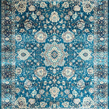 Rustic Distressed Floral Tapestry(Blue)