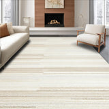 Ultra Soft Area Rug, Non Slip, Stain Resistant, Washable Area Rugs for Living Room, Bedroom, Elegant Beige Shaggy Grid Motif(Beige)