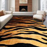 Ultra Soft Area Rug, Non Slip, Stain Resistant, Washable Area Rugs for Living Room, Bedroom, Striking Modern Wildlife Motif(Black)