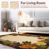 Ultra Soft Area Rug, Non Slip, Stain Resistant, Washable Area Rugs for Living Room, Bedroom, Cozy Lodge-Inspired Decor Piece(Beige)