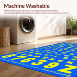 Ultra Soft Area Rug, Non Slip, Stain Resistant, Washable Area Rugs for Living Room, Bedroom, Soft Plush Toddler Engagement Mat(Blue)