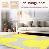 Ultra Soft Area Rug, Non Slip, Stain Resistant, Washable Area Rugs for Living Room, Bedroom, Adorable Fun Sunbeam Concept(Yellow)