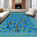 Sunny Tropical Bird and Botanical Fusion(Blue)