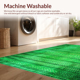 Ultra Soft Area Rug, Non Slip, Stain Resistant, Washable Area Rugs for Living Room, Bedroom, Distressed Boho Green Bedroom Low Pile Rug(Green)