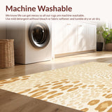 Ultra Soft Area Rug, Non Slip, Stain Resistant, Washable Area Rugs for Living Room, Bedroom, Whimsical Cheetah Spot Beige Runner Boho Chic Style(Beige)