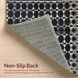 Ultra Soft Area Rug, Non Slip, Stain Resistant, Washable Area Rugs for Living Room, Bedroom, Rustic Monochrome Patterned Aesthetic(Gray)