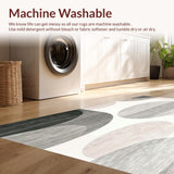 Ultra Soft Area Rug, Non Slip, Stain Resistant, Washable Area Rugs for Living Room, Bedroom, Round Donut Bathroom Mat(Gray)
