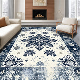 Elegant Snowflake Medallion Motif(Blue)