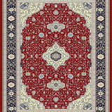 Ultra Soft Area Rug, Non Slip, Stain Resistant, Washable Area Rugs for Living Room, Bedroom, Contemporary Colorful Lattice Features(Red)