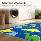 Ultra Soft Area Rug, Non Slip, Stain Resistant, Washable Area Rugs for Living Room, Bedroom, Charming Animal Fantasy Style(Blue)