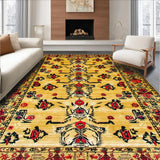 Ultra Soft Area Rug, Non Slip, Stain Resistant, Washable Area Rugs for Living Room, Bedroom, Ethnic Yellow Tiger Aesthetic(Beige)