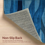 Ultra Soft Area Rug, Non Slip, Stain Resistant, Washable Area Rugs for Living Room, Bedroom, Modern Abstract Non-Slip Living Room Carpet(Blue)