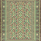 Ultra Soft Area Rug, Non Slip, Stain Resistant, Washable Area Rugs for Living Room, Bedroom, Rustic Neutral Tiled Motif(Beige)