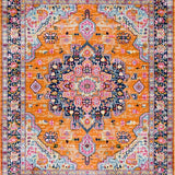 Ultra Soft Area Rug, Non Slip, Stain Resistant, Washable Area Rugs for Living Room, Bedroom, Cozy Warm Orange Tiled Motif(Orange)