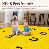 Happy Face Tufted Watercolor(Yellow)