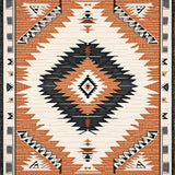 Ultra Soft Area Rug, Non Slip, Stain Resistant, Washable Area Rugs for Living Room, Bedroom, Machine Washable Cotton Rug for Modern Spa Decor(Orange)