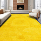 Ultra Soft Area Rug, Non Slip, Stain Resistant, Washable Area Rugs for Living Room, Bedroom, Charming Round Letter Play Pattern(Yellow)