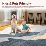 Ultra Soft Area Rug, Non Slip, Stain Resistant, Washable Area Rugs for Living Room, Bedroom, Stylish Circular Minimalist Aesthetic(Gold)