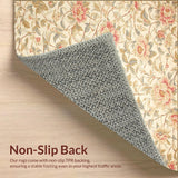 Vibrant Floral Area with Intricate Beige and Taupe(Beige)