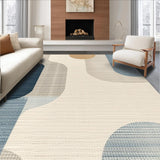 Ultra Soft Area Rug, Non Slip, Stain Resistant, Washable Area Rugs for Living Room, Bedroom, Trendy Minimalist Cloud Inspired Look(Beige)