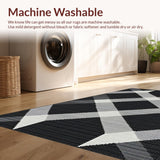 Ultra Soft Area Rug, Non Slip, Stain Resistant, Washable Area Rugs for Living Room, Bedroom, Modern Abstract Geometric Style(Gray)