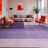 Ultra Soft Area Rug, Non Slip, Stain Resistant, Washable Area Rugs for Living Room, Bedroom, Modern Solid Texture Rug With Urban Chic Velvet Finish And Deep Purple Hue(Purple)