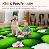 Captivating Multi Hued Flower Design(Green)