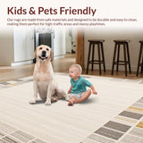 Beige Area Texture & Modern Geometric Border(Beige)