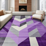 Ultra Soft Area Rug, Non Slip, Stain Resistant, Washable Area Rugs for Living Room, Bedroom, Contemporary Abstract Purple Palette(Purple)