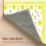 Ultra Soft Area Rug, Non Slip, Stain Resistant, Washable Area Rugs for Living Room, Bedroom, Sophisticated Grey Petal Aesthetic(Yellow)