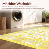 Ultra Soft Area Rug, Non Slip, Stain Resistant, Washable Area Rugs for Living Room, Bedroom, Beige Yellow(Yellow)