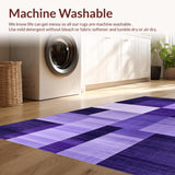 Ultra Soft Area Rug, Non Slip, Stain Resistant, Washable Area Rugs for Living Room, Bedroom, Vibrant Purple Abstract Texture(Purple)
