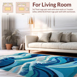 Dynamic Oceanic Ripple Motif(Blue)