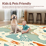 Beige with Cartoon Dinosaurs and Vintage Style World Map(Beige)