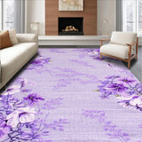 Ultra Soft Area Rug, Non Slip, Stain Resistant, Washable Area Rugs for Living Room, Bedroom, Purple Whimsical Curved Lines(Purple)