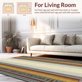 Ultra Soft Area Rug, Non Slip, Stain Resistant, Washable Area Rugs for Living Room, Bedroom, Charming Rustic Cowhide Aesthetic(Yellow)