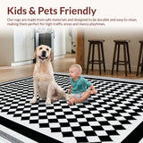 Contemporary Black and White Checkerboard(Black)