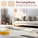 Ultra Soft Area Rug, Non Slip, Stain Resistant, Washable Area Rugs for Living Room, Bedroom, Unique Beige Area Abstract Art Versatile Indoor(Gray)