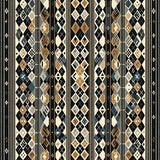 Trendy Black and White Medallion(Beige)