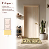 Traditional Paisley Golden Beige Prayer for Meditation(Beige)