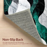 Emerald Swirl Abstract Elegance(White)